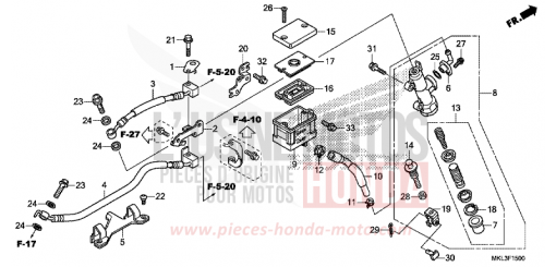 REAR BRAKE MASTER CYLINDER NC750XAK de 2019
